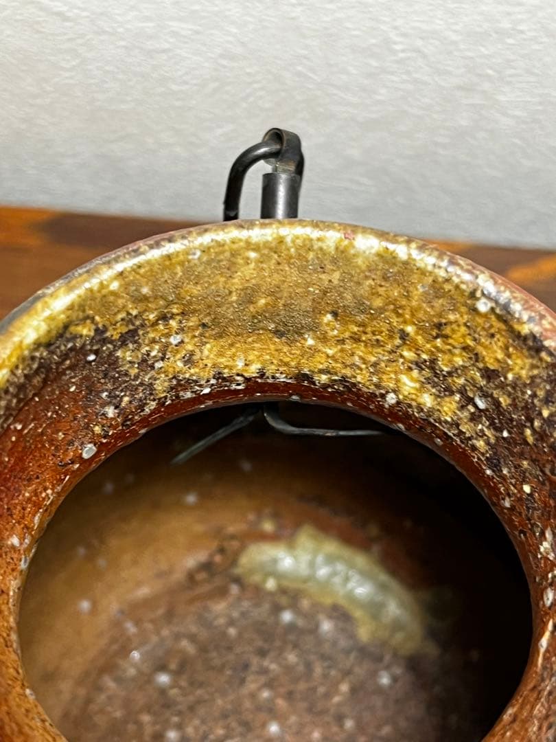 とくちゃん★未使用★ 奥田紋左衛門(四代目)作　信楽焼　蹲壷　うずくまる壺