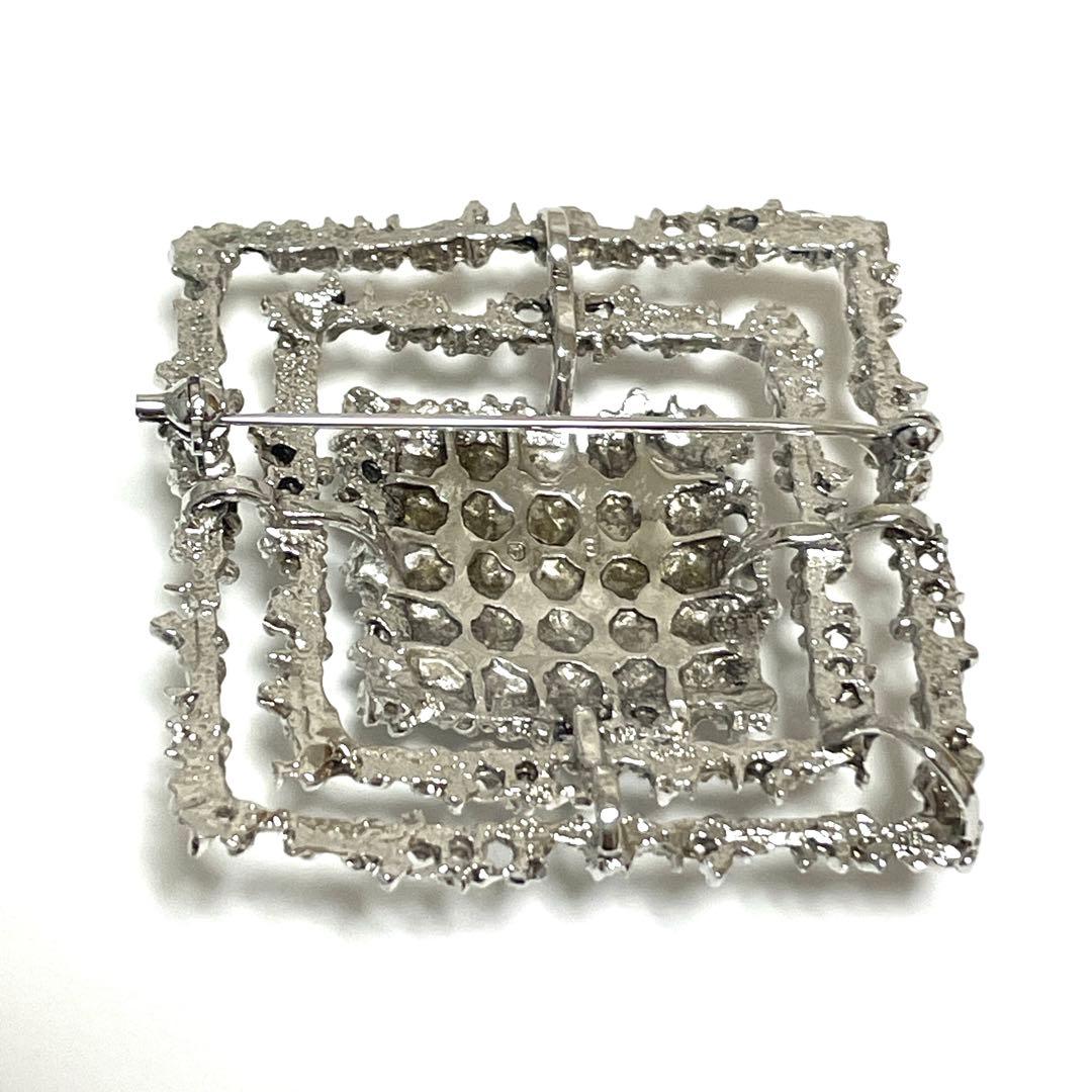 美品✨田崎真珠　TASAKI タサキ パール　ブローチ　コサージュ　スクエア