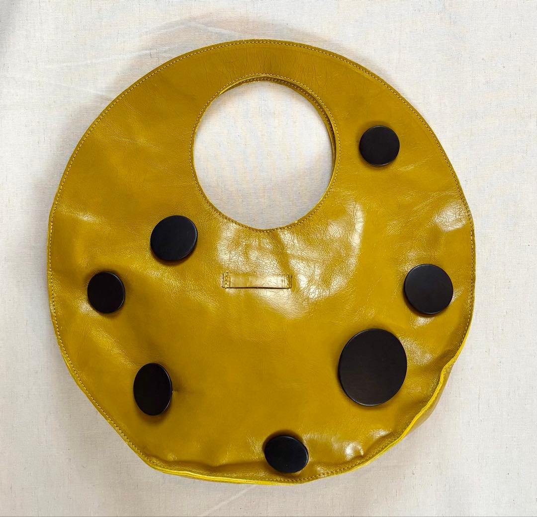 ジャンポール　ゴルチェ　ヴィンテージ　レザーバッグ　レザーバッヂ