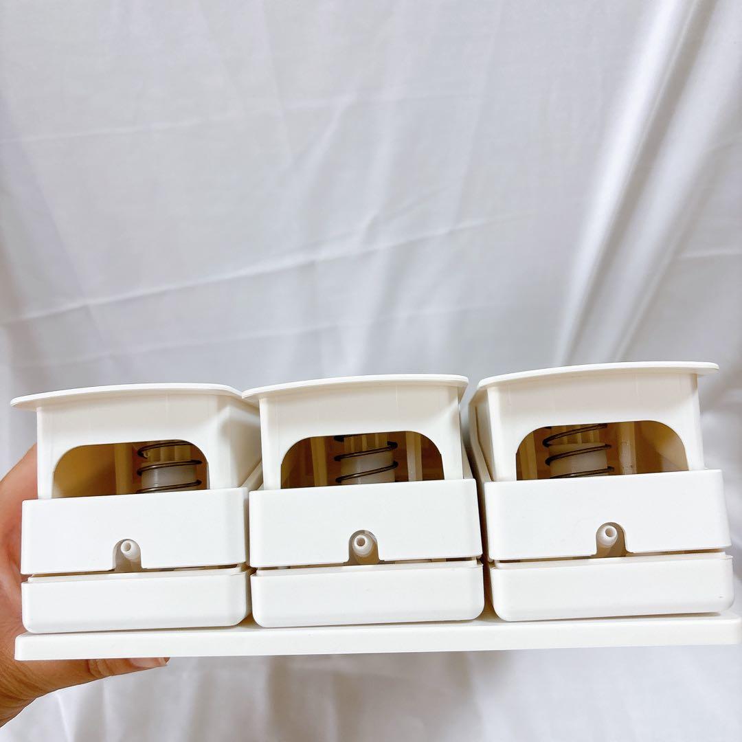 ❣️未使用❣️シャンプーボトル3個壁掛けタイプ各400ML ホワイト