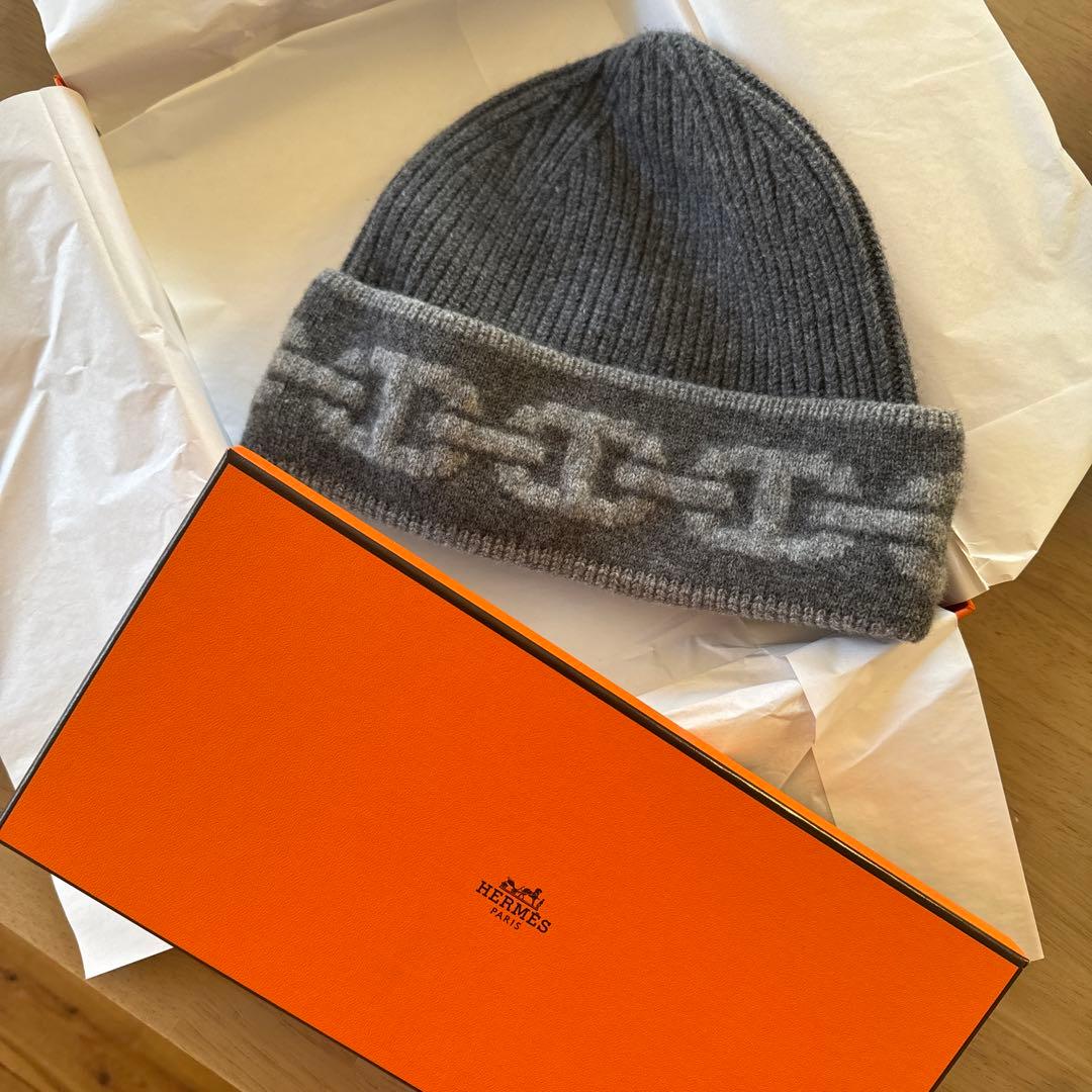 ns【新品未使用】HERMES ニットキャップ 《ヘヴン》 サイズM