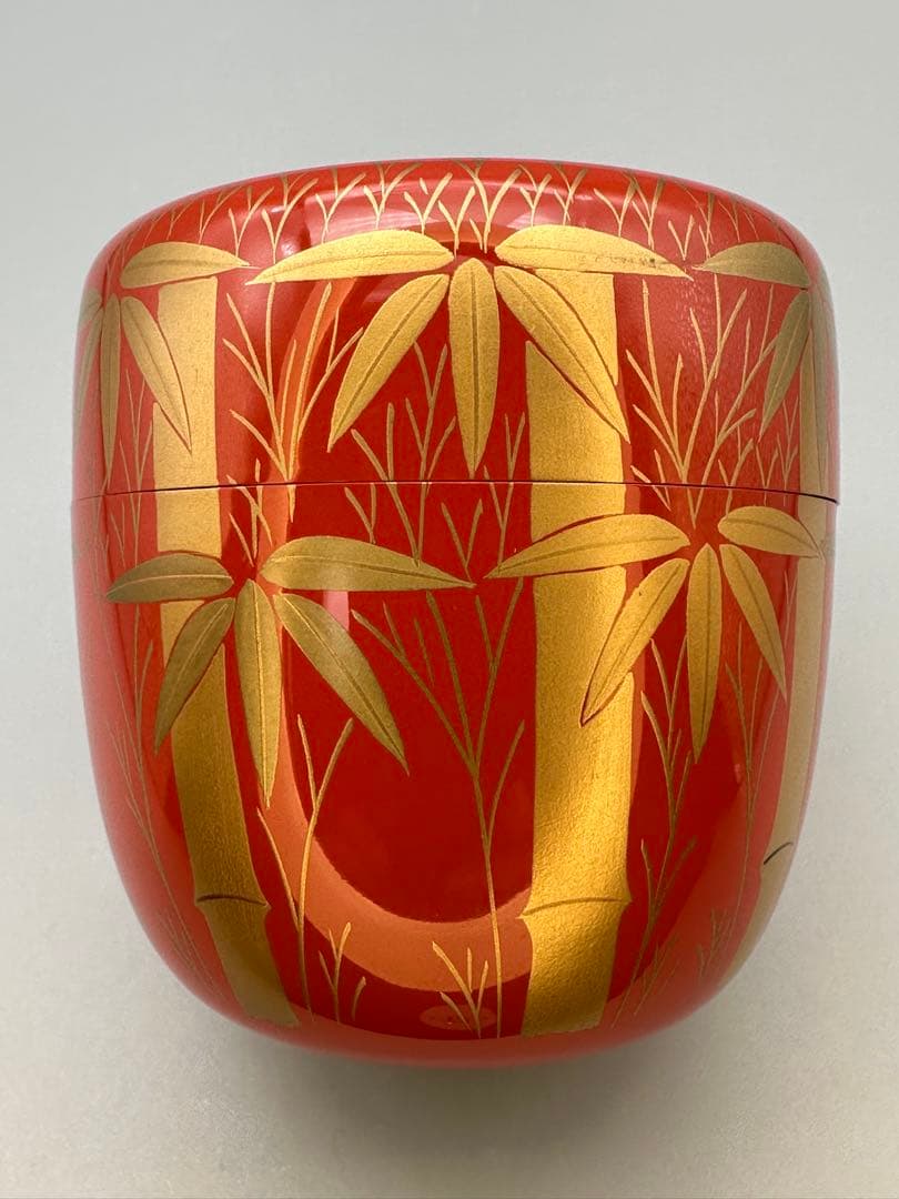 茶道具　棗　中村宗悦　竹林蒔絵