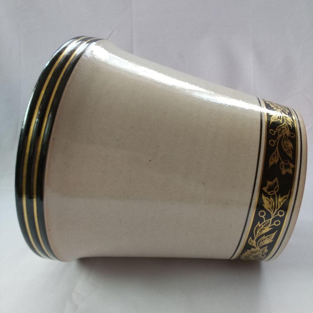 茶道具  水指  灰釉  末広  更紗紋  中村秋峰   共箱