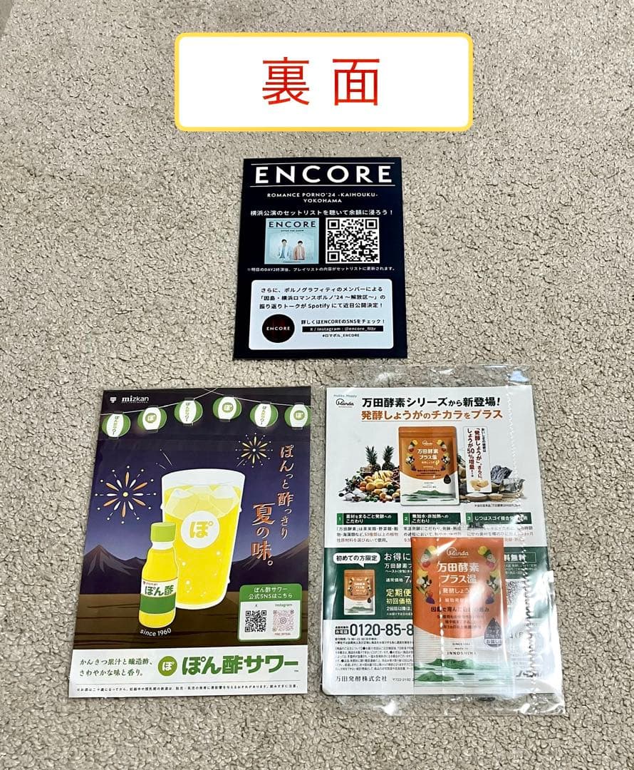 【非売品】ポルノグラフィティ A3クリアポスター 全書楽曲ロゴ絵柄 フライヤー