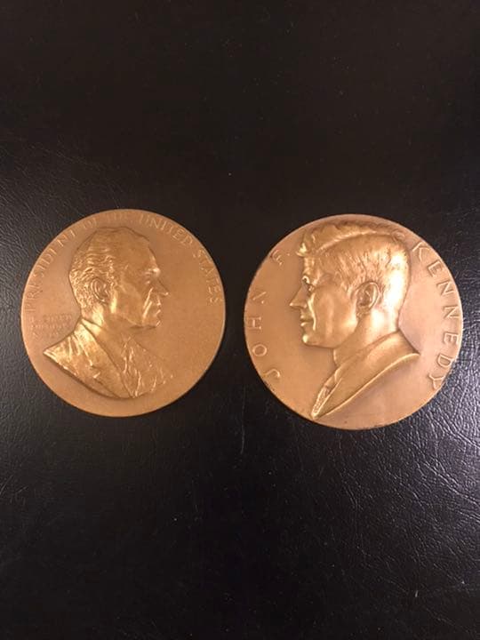 USA ニクソン大統領 ケネディ大統領 就任記念ブロンズメダル