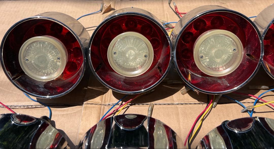 12v 24v LED丸型 トラックテール10連　小型丸型テール　セット　クリア