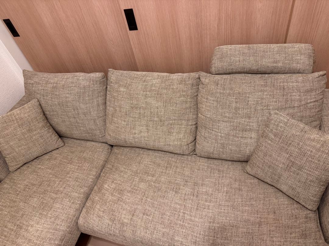 【※8/18まで掲載】ベージュファブリックソファ