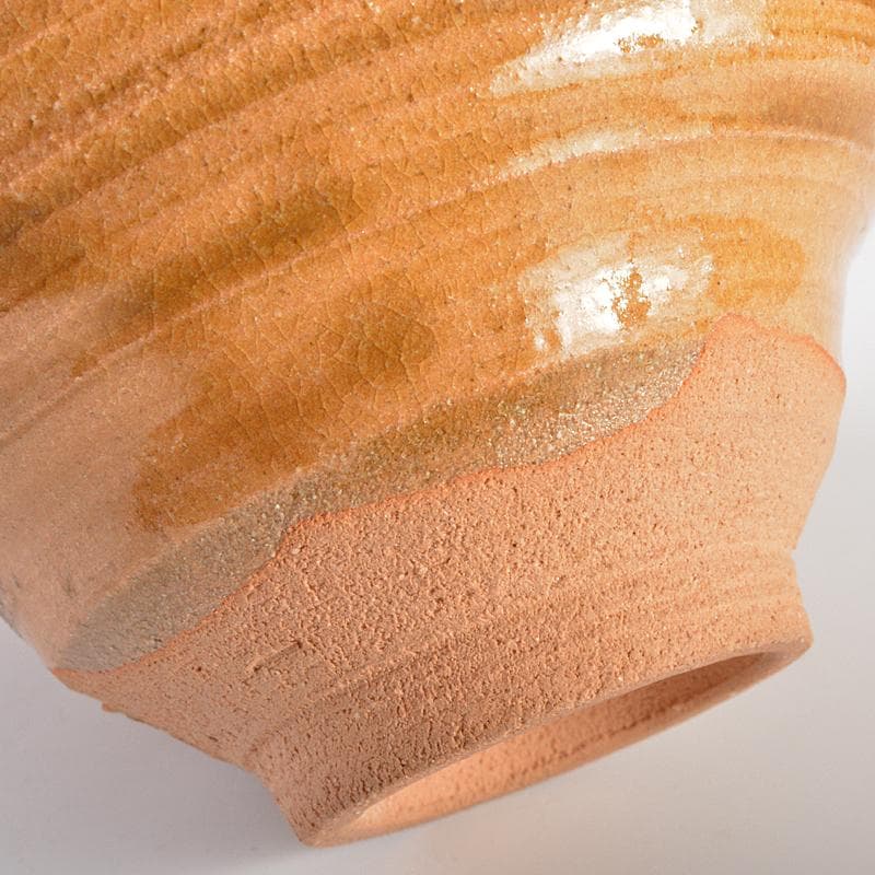 茶道具　益子焼　加守田章二作　茶碗　仕覆付　共布共箱　M　R7054