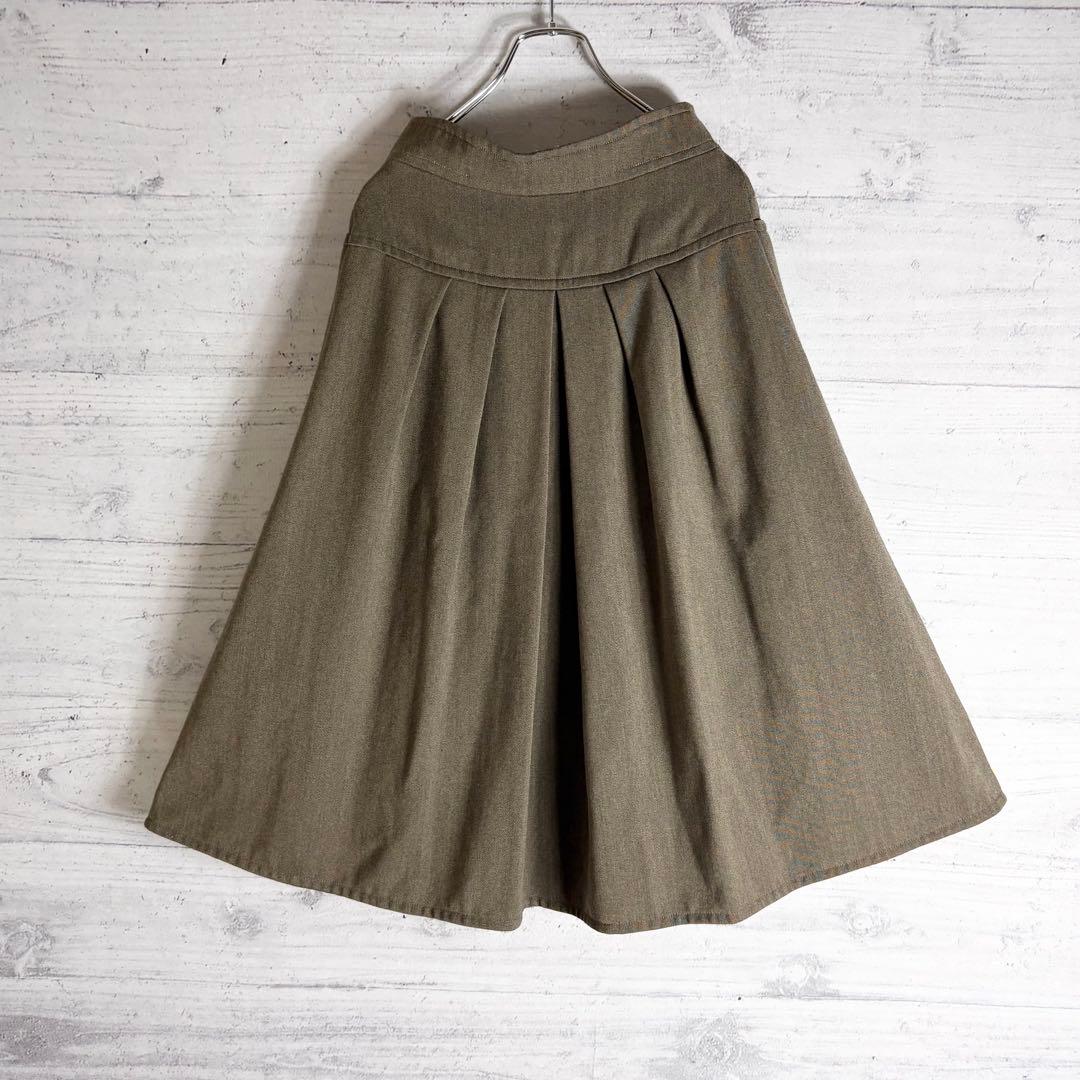 希少✨️ホルンボタン エルメス フレアスカート ウール 36