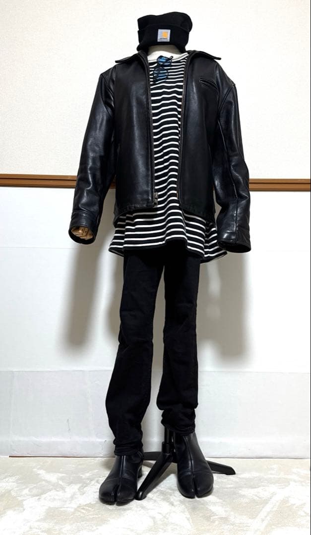 美品✨schott ヴィンテージ シングルライダース 牛革　38 黒 ライナー