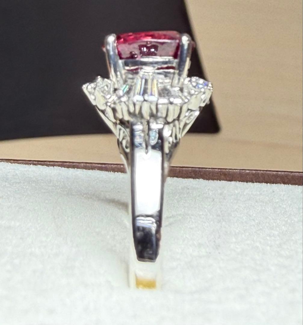 ルビー 1.76ct ダイヤモンド デザインリング 5.8g