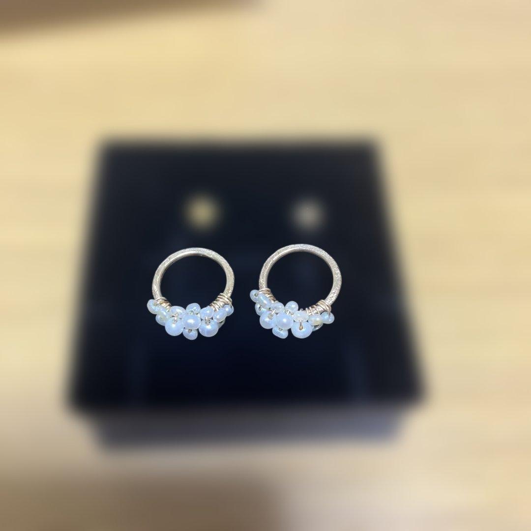 agete k10 淡水パールピアス