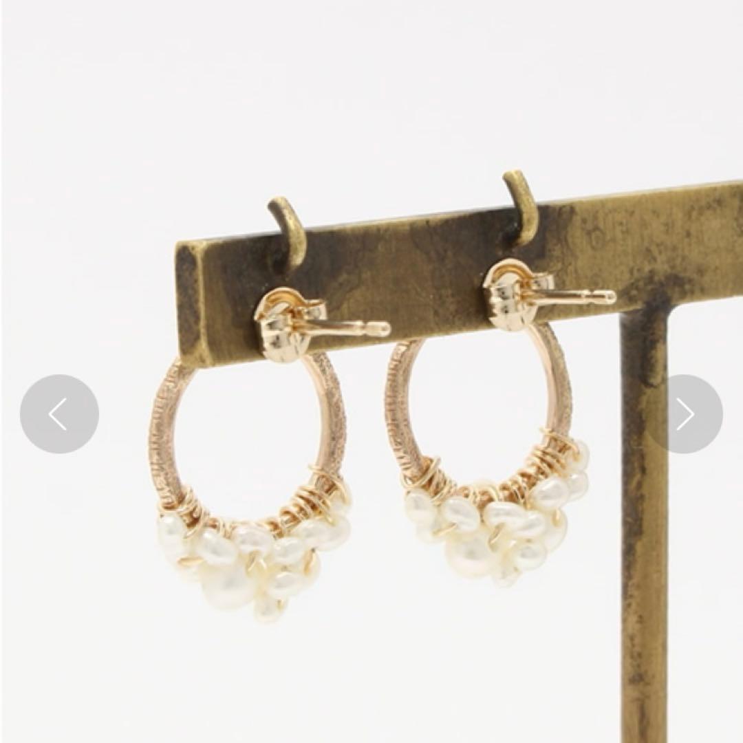 agete k10 淡水パールピアス