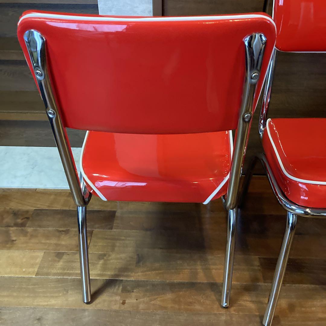 美品✨️ ②アメリカンダイナー ヴィンテージ調 チェア ２脚セット 送料無料