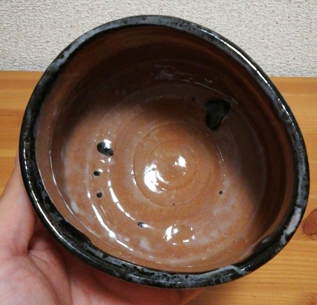 白井半七作　鳥の図　茶碗　共箱　茶道具