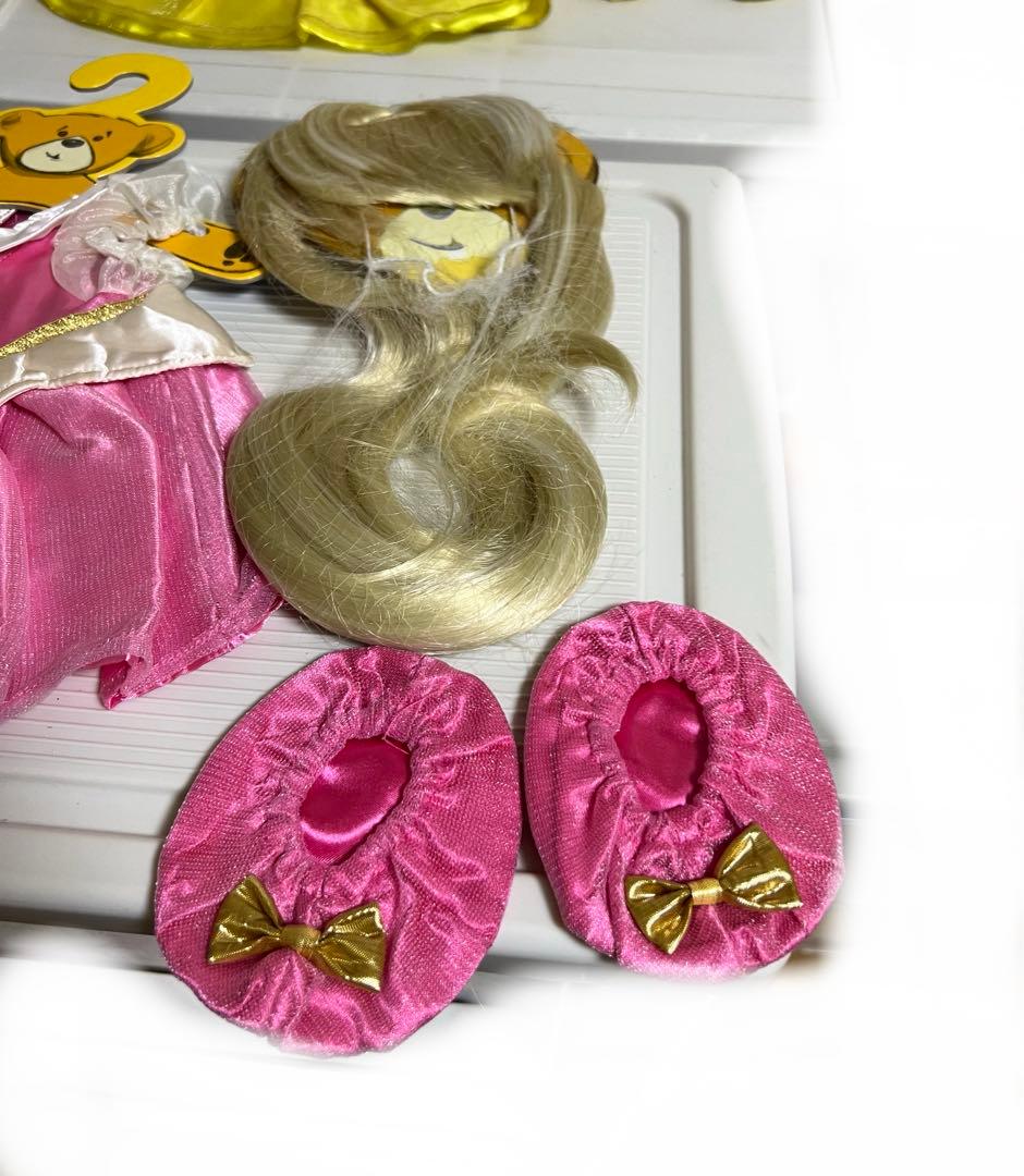 白雪姫、オーロラ姫のコスチューム　ビルドアベア　シェリーメイ ダッフィー、カツラ