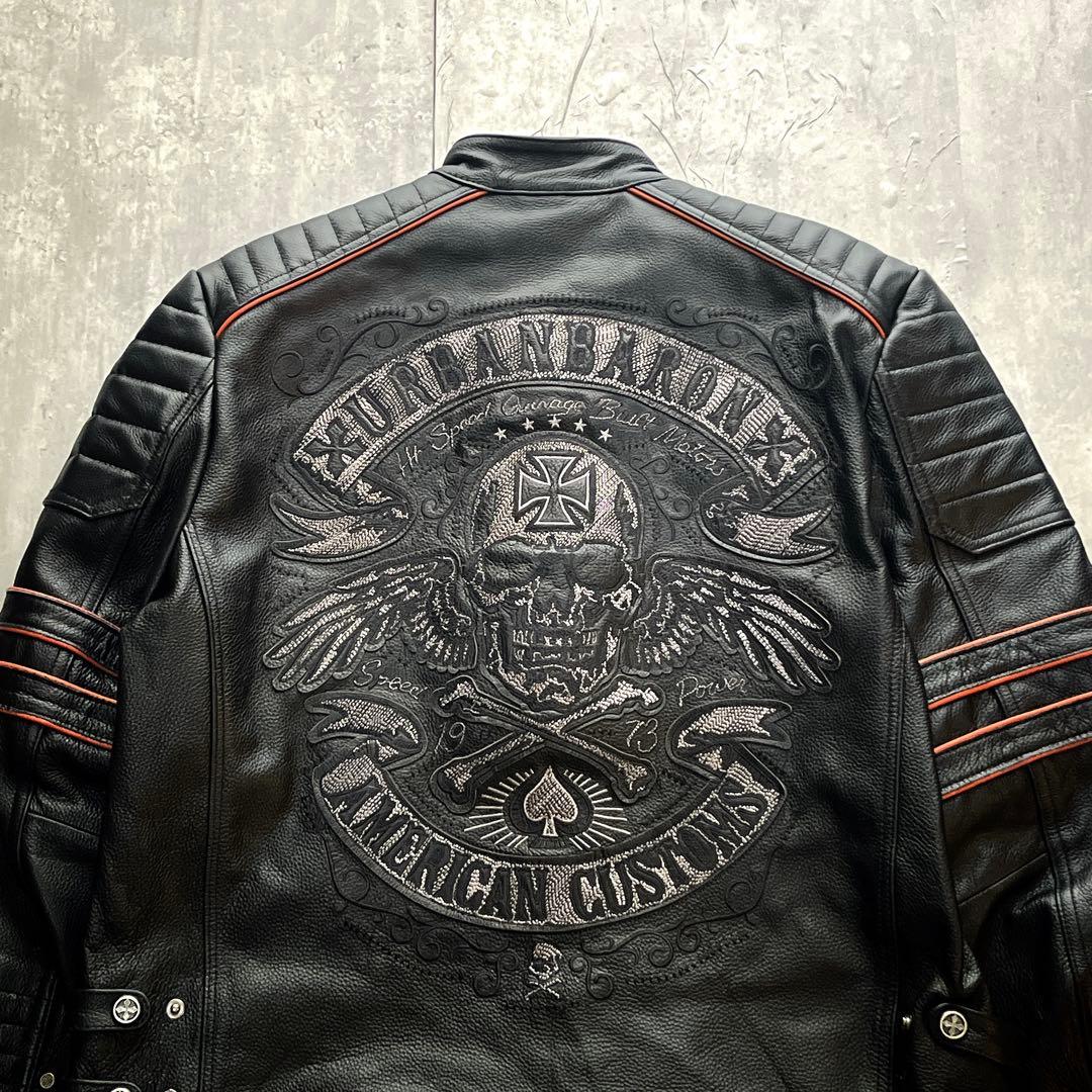 ジャケット・アウター archive skull cow skin leather jkt y2k