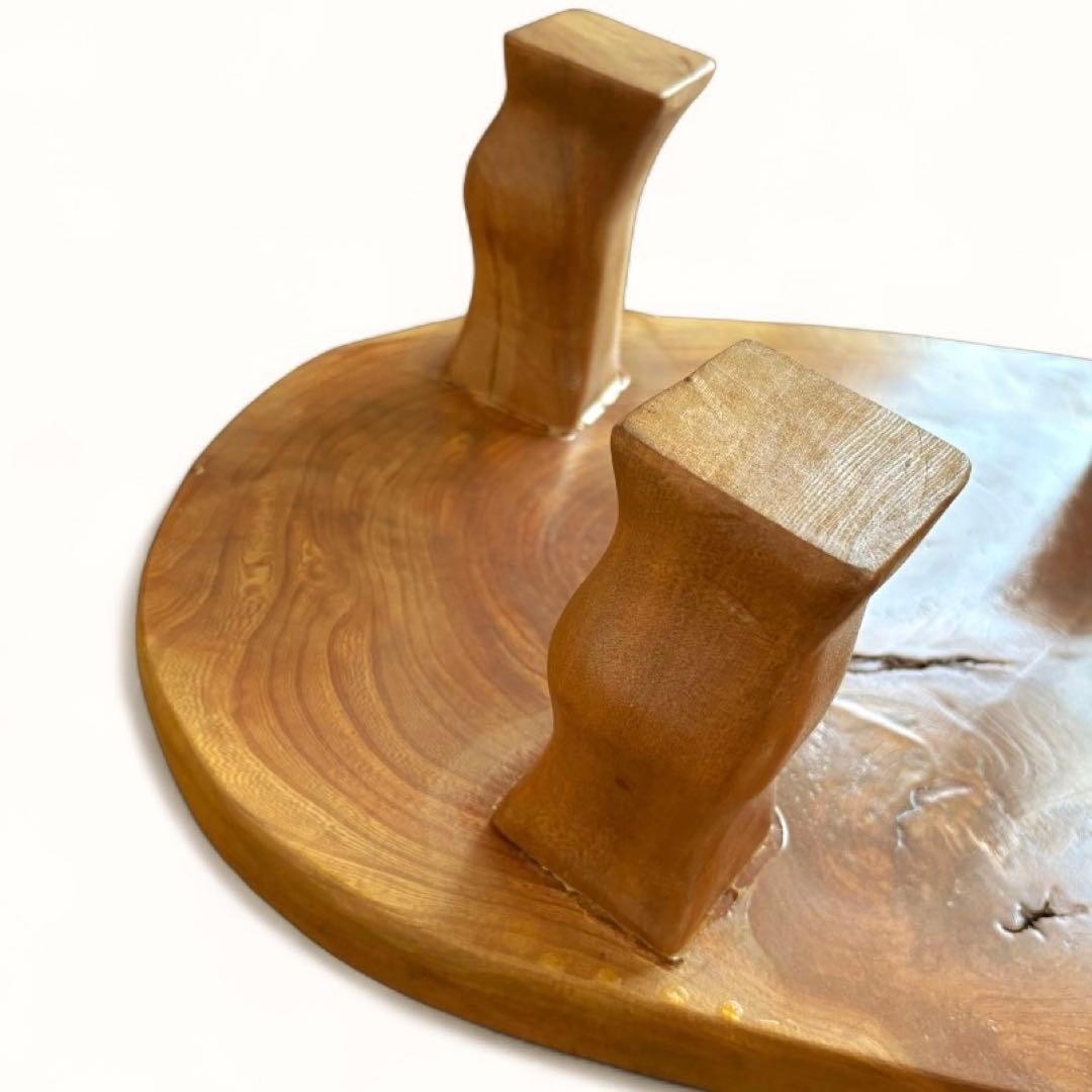 希少✨ 天然木 一枚板 座卓 ローテーブル 昭和レトロ 切株