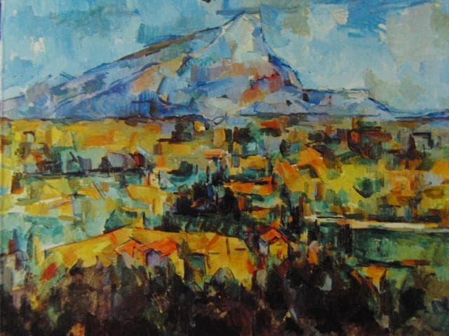 ポール・セザンヌ、【サント・ヴィクトワール山】、希少な画集画より、