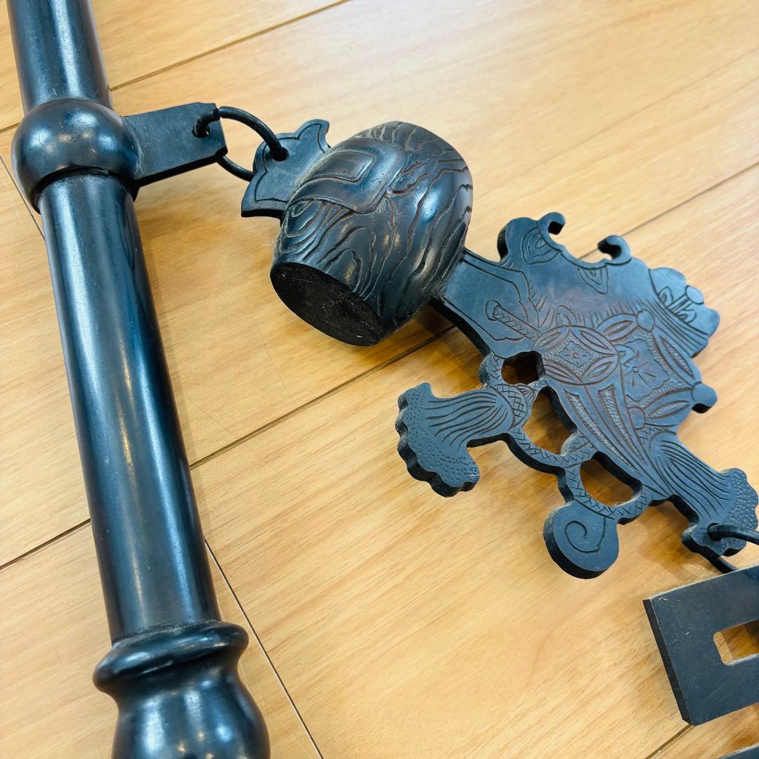 囲炉裏　自在鉤　打ち出の小槌　福壽　アンティーク　時代物　古民家　古民具　古道具