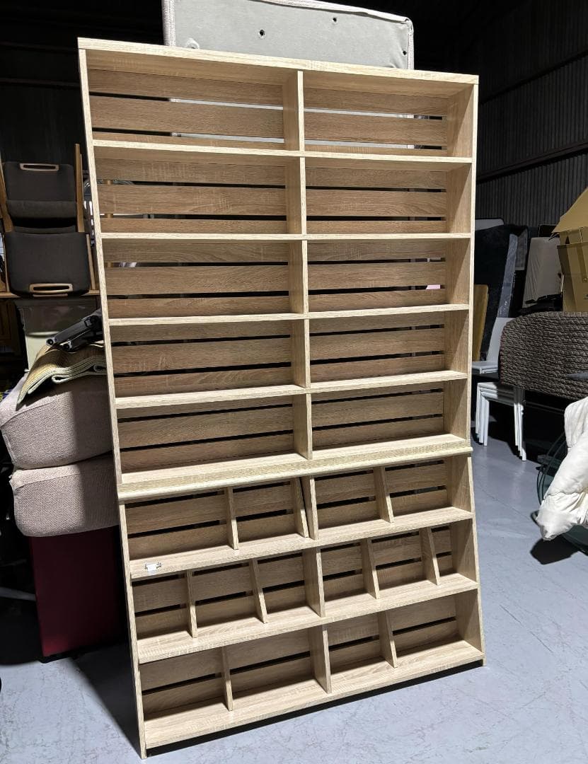 いちご＊即購入OK LOWYA ロウヤ 本棚大容量 スリム おしゃれ 木製