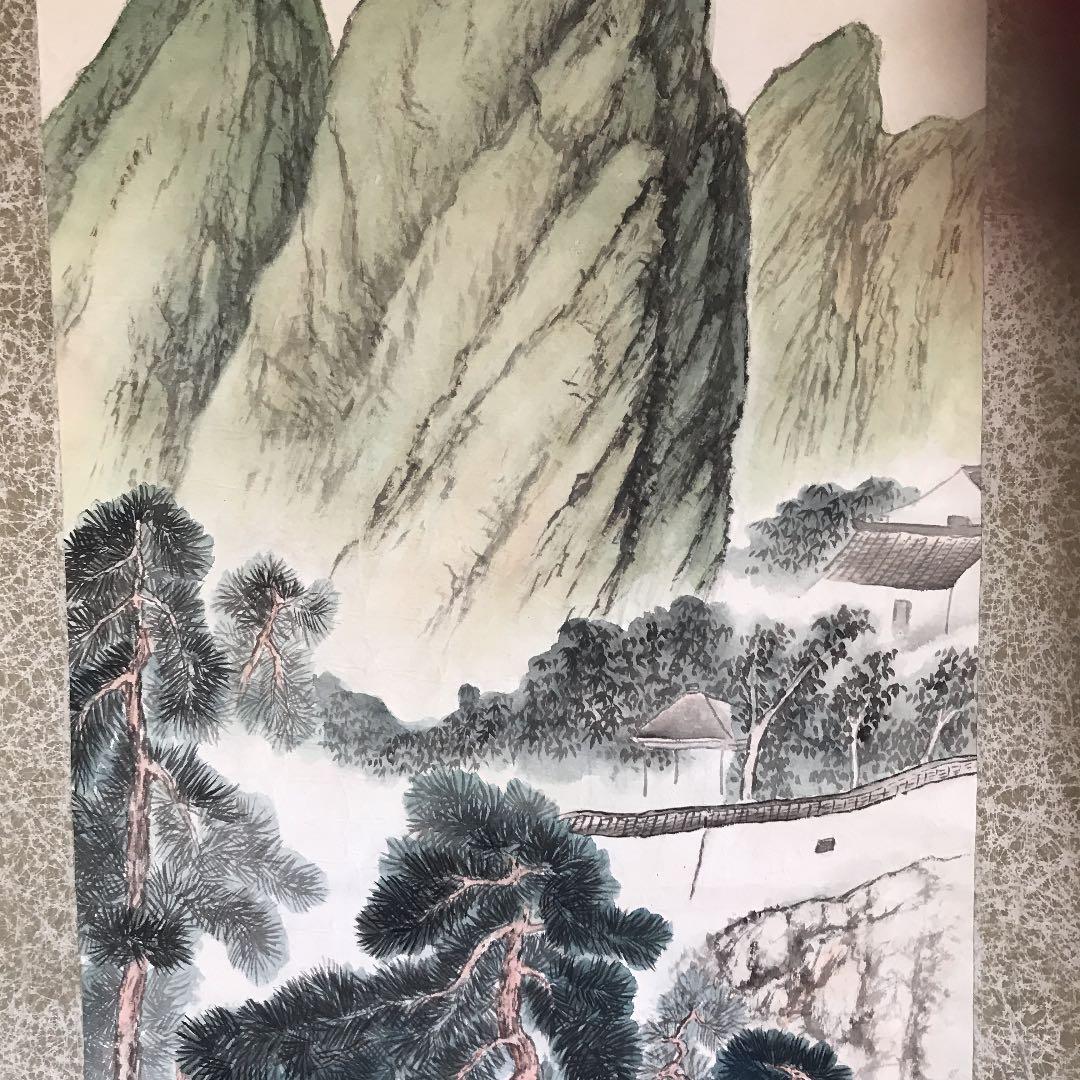 値下げ　掛け軸　日本画　南画　関雪？読めません　値下げ