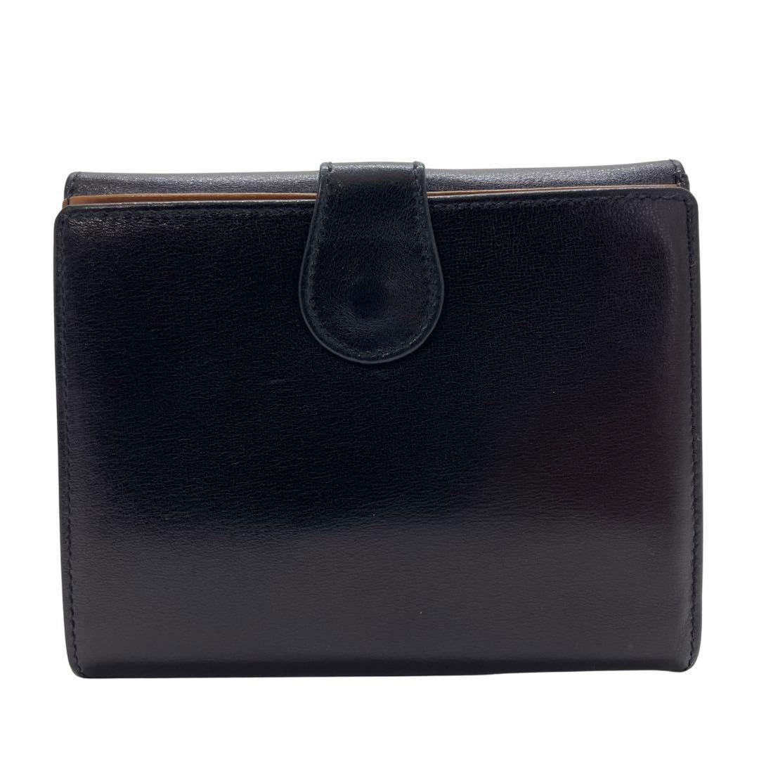 希少 GUCCI グッチ 折り財布 ブラック ホースビット オールド Wホック