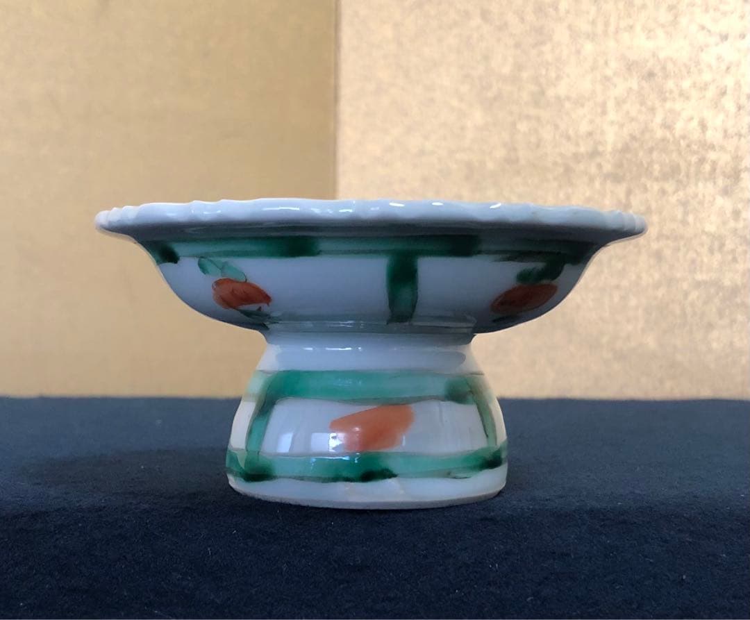 割引❗️《レ》九谷焼 須田 菁華 安南 色絵 台皿5客　1f