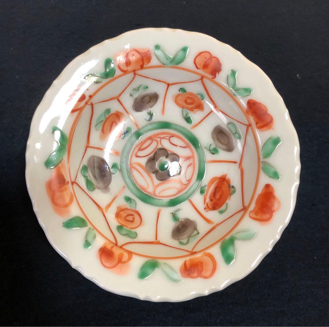 割引❗️《レ》九谷焼 須田 菁華 安南 色絵 台皿5客　1f