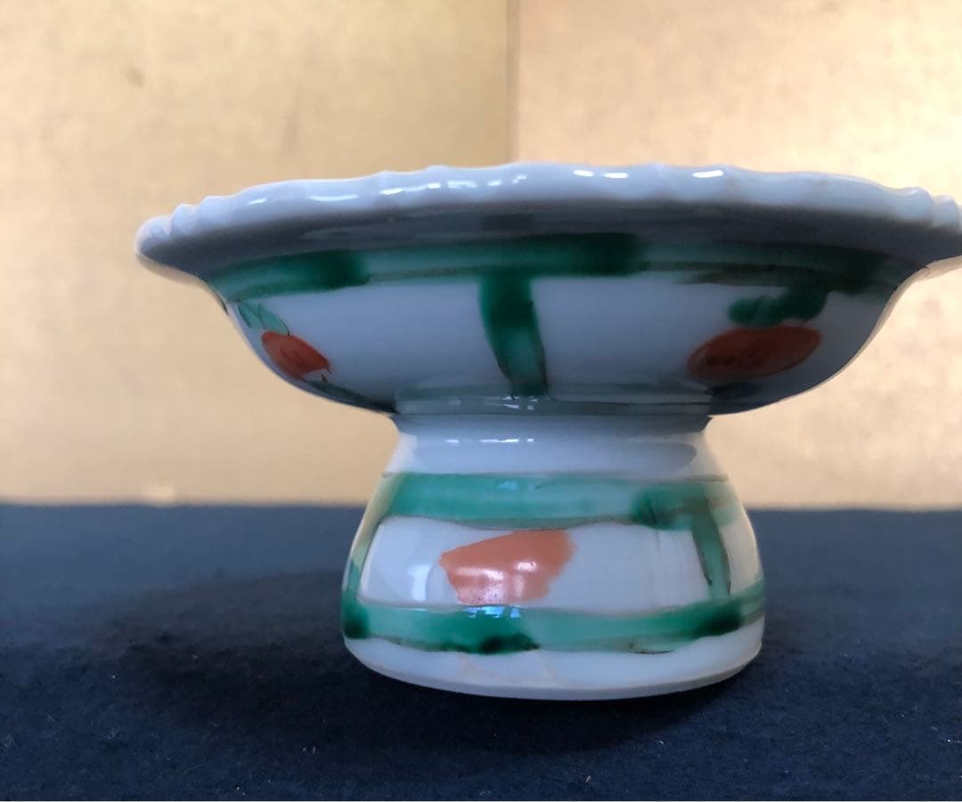 割引❗️《レ》九谷焼 須田 菁華 安南 色絵 台皿5客　1f