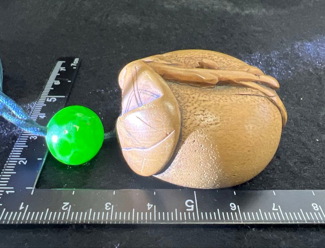 時代　印籠、木彫柿根付　82g 東Y7-1205☆2Fタサチ