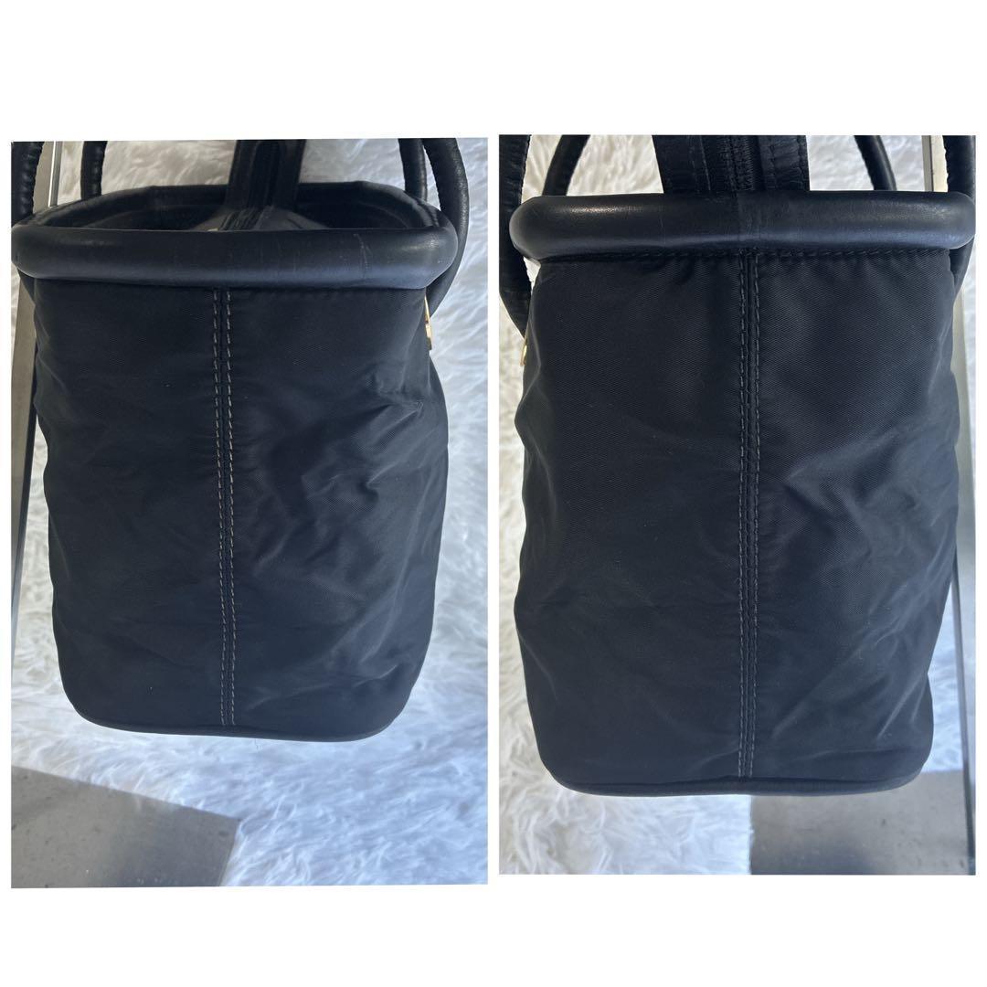 美品✨セリーヌ　黒 ナイロン ショルダーバッグ