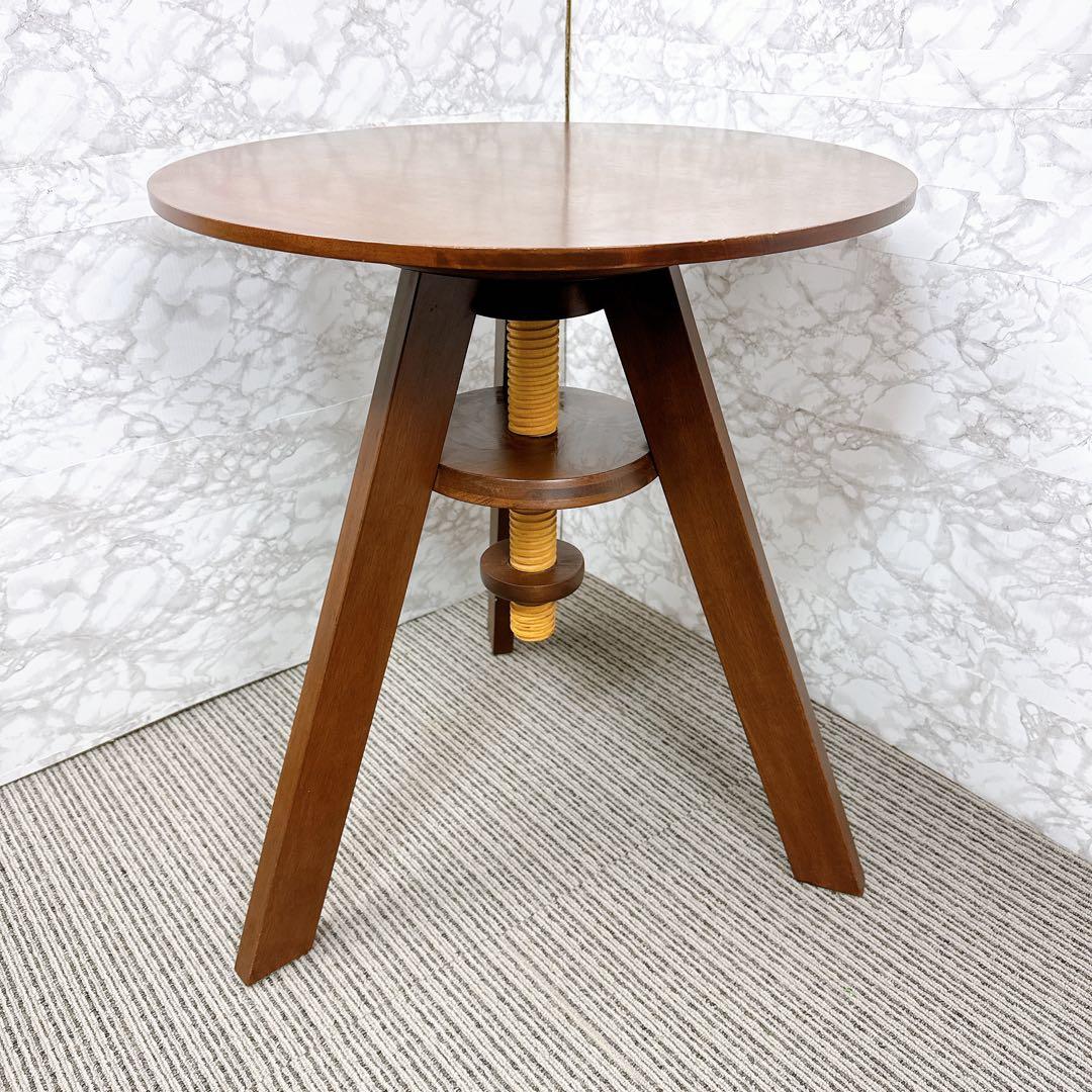 広松木工　ルメ　LUME スピンテーブル　回転式　昇降式