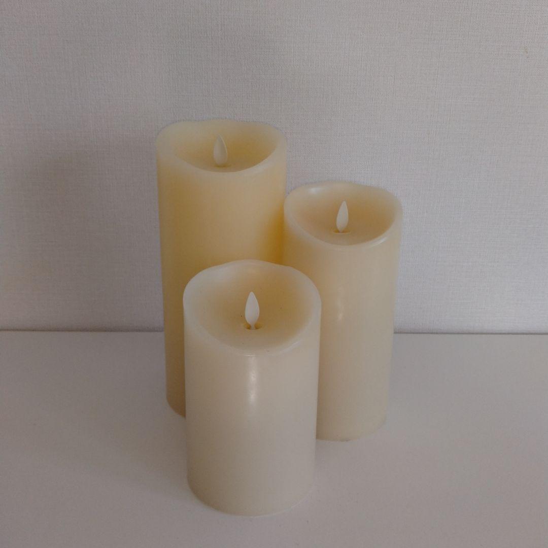 LEDキャンドル タイマー機能付 リモコン付 ルミナラピラー LUMINARA