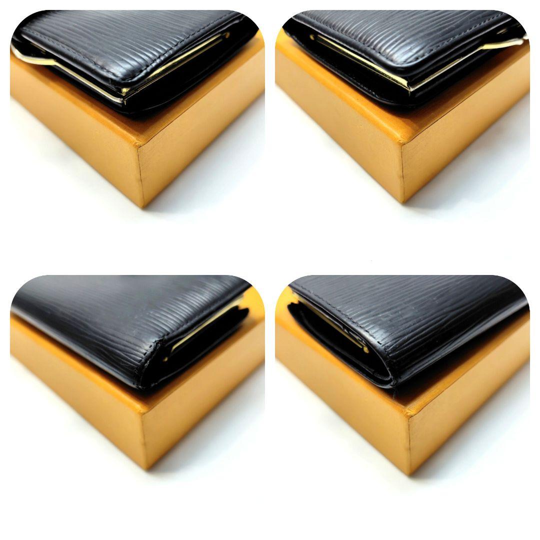 【美品】ルイヴィトン エピ ポルトモネ ヴィエノワ がま口財布 ブラック