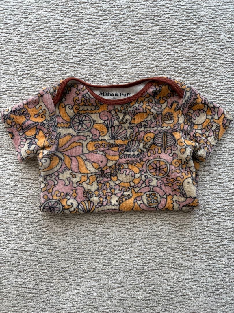 トップス Baby Short Sleeve Lap Onesie(70)