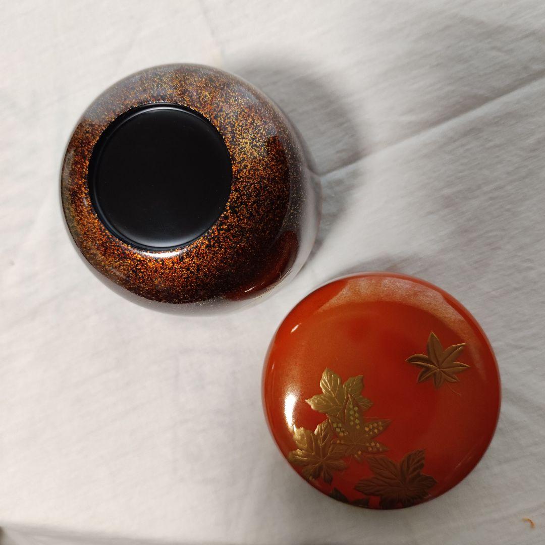 茶道具◆楓葉蒔絵大棗◆吉田華正