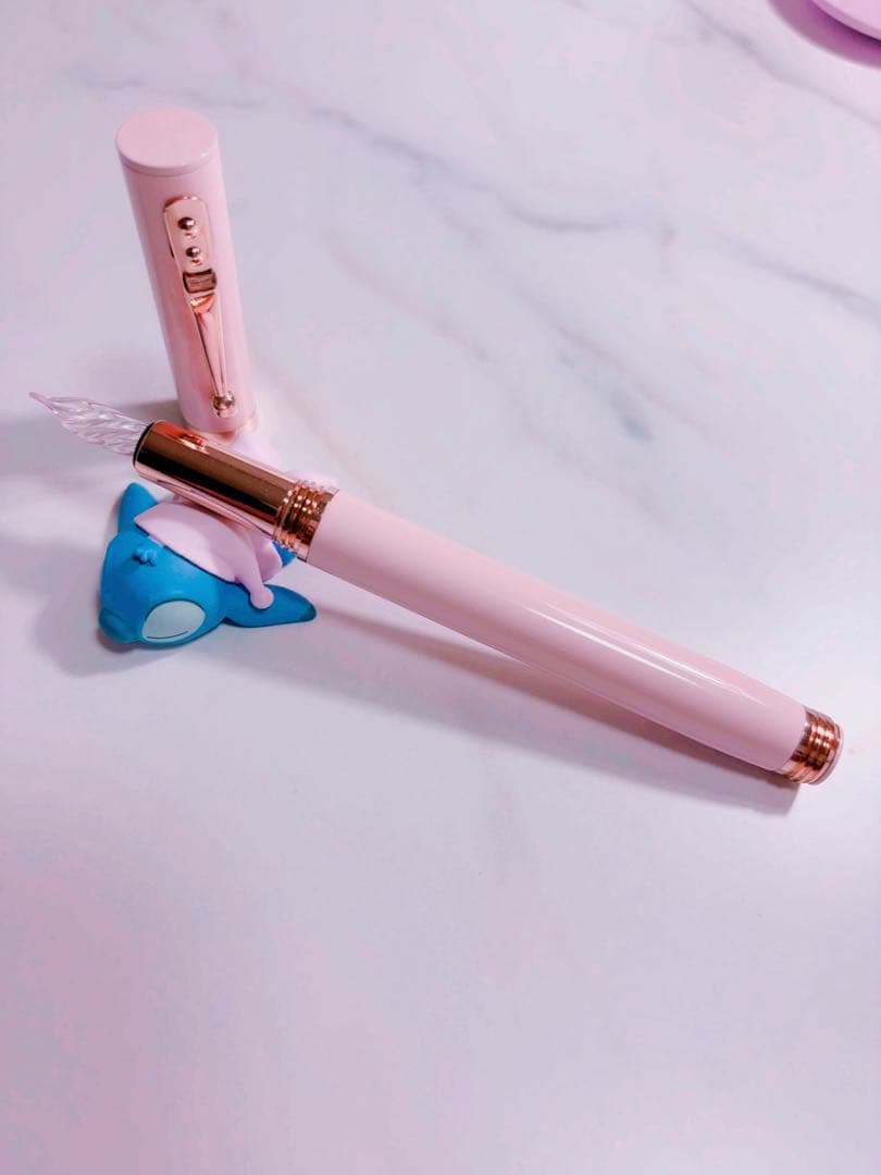 石丸文行堂オリジナル長崎美景ガラス万年筆 白木峰グレースピンク