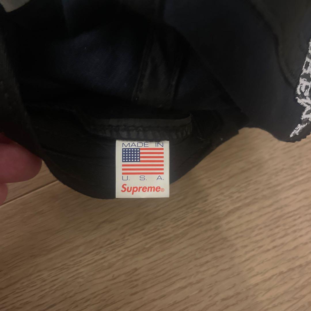 SUPREME 黒 コーデュロイキャップ