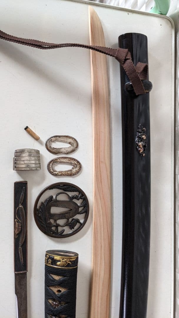 脇差し拵え　保管品　極上　 小柄　つなぎ付