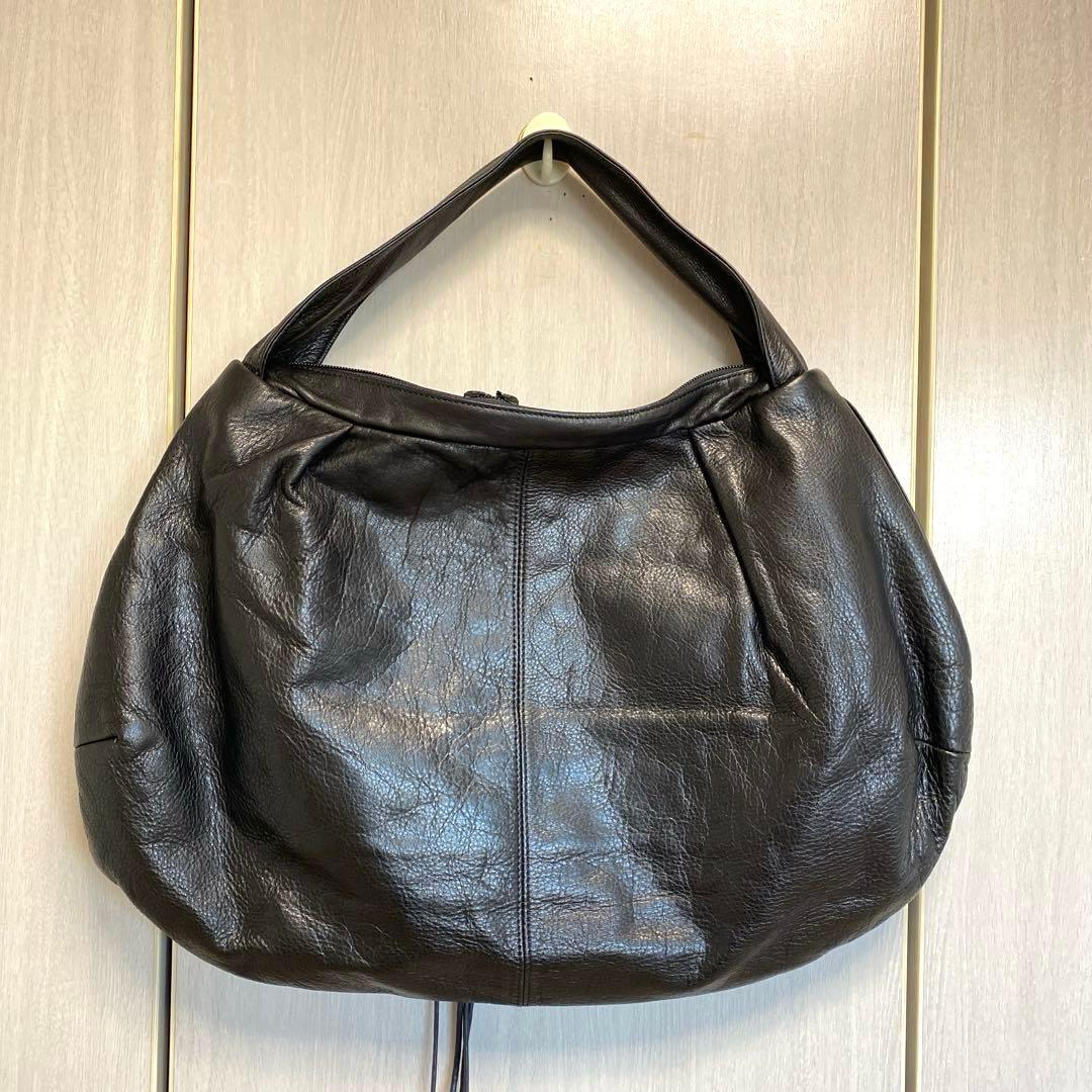 ワイズ　ヨウジヤマモト　レザーバッグ　ユニセックス　ブラック