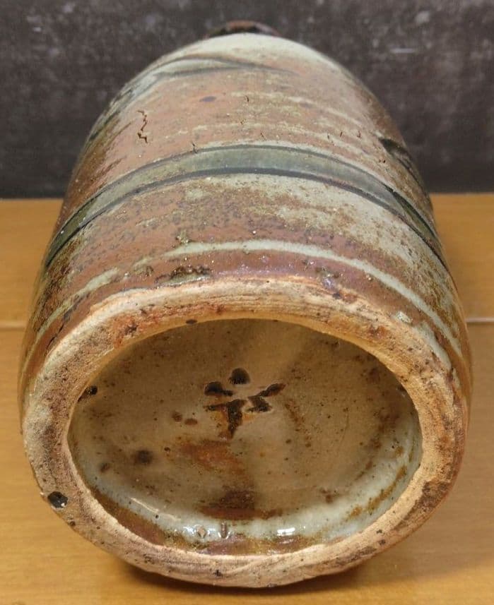 人間国宝 金城次郎 魚徳利 栞 共箱 無傷 壷屋焼 壺屋焼 やちむん 魚紋徳利