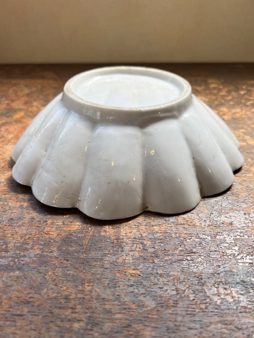 古伊万里　アンティーク　骨董　赤絵貝型菓子器　輸出用　花鳥の図　飾皿