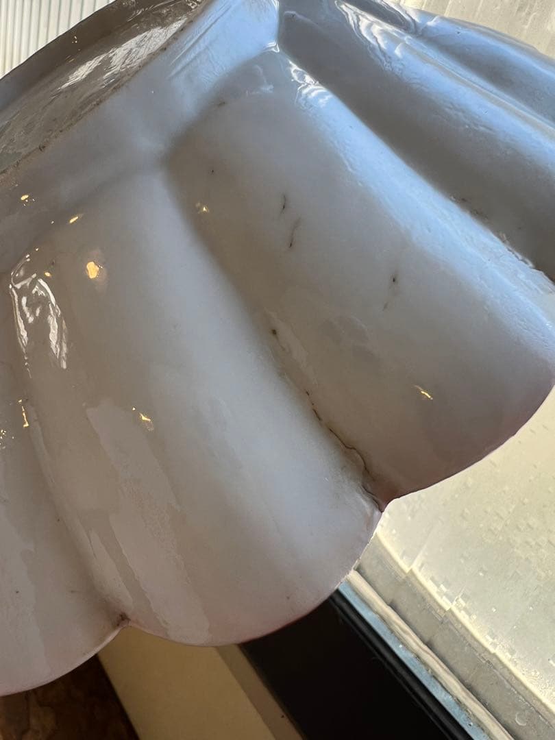 古伊万里　アンティーク　骨董　赤絵貝型菓子器　輸出用　花鳥の図　飾皿