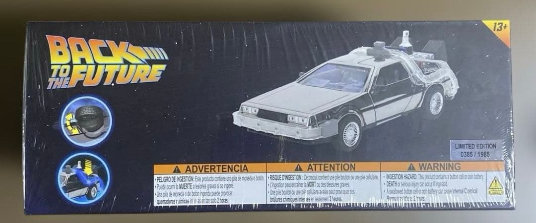 バック・トゥ・ザ・フューチャー40周年記念シルバーメッキ仕様　デロリアン