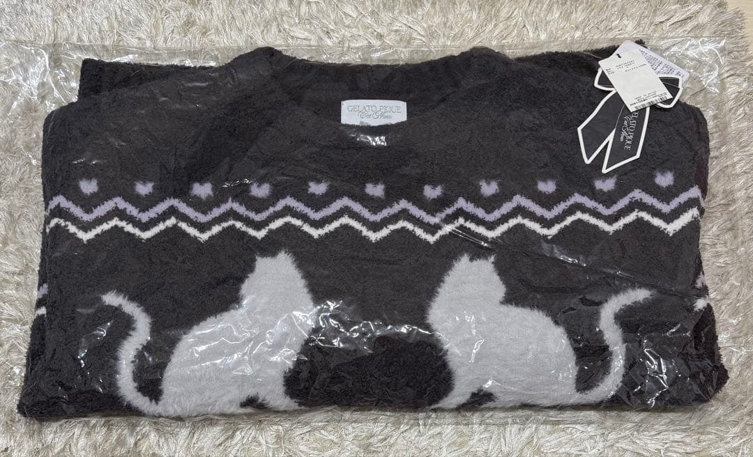 ジェラートピケ ジェラピケ CATジャガードプルオーバー 新品 猫