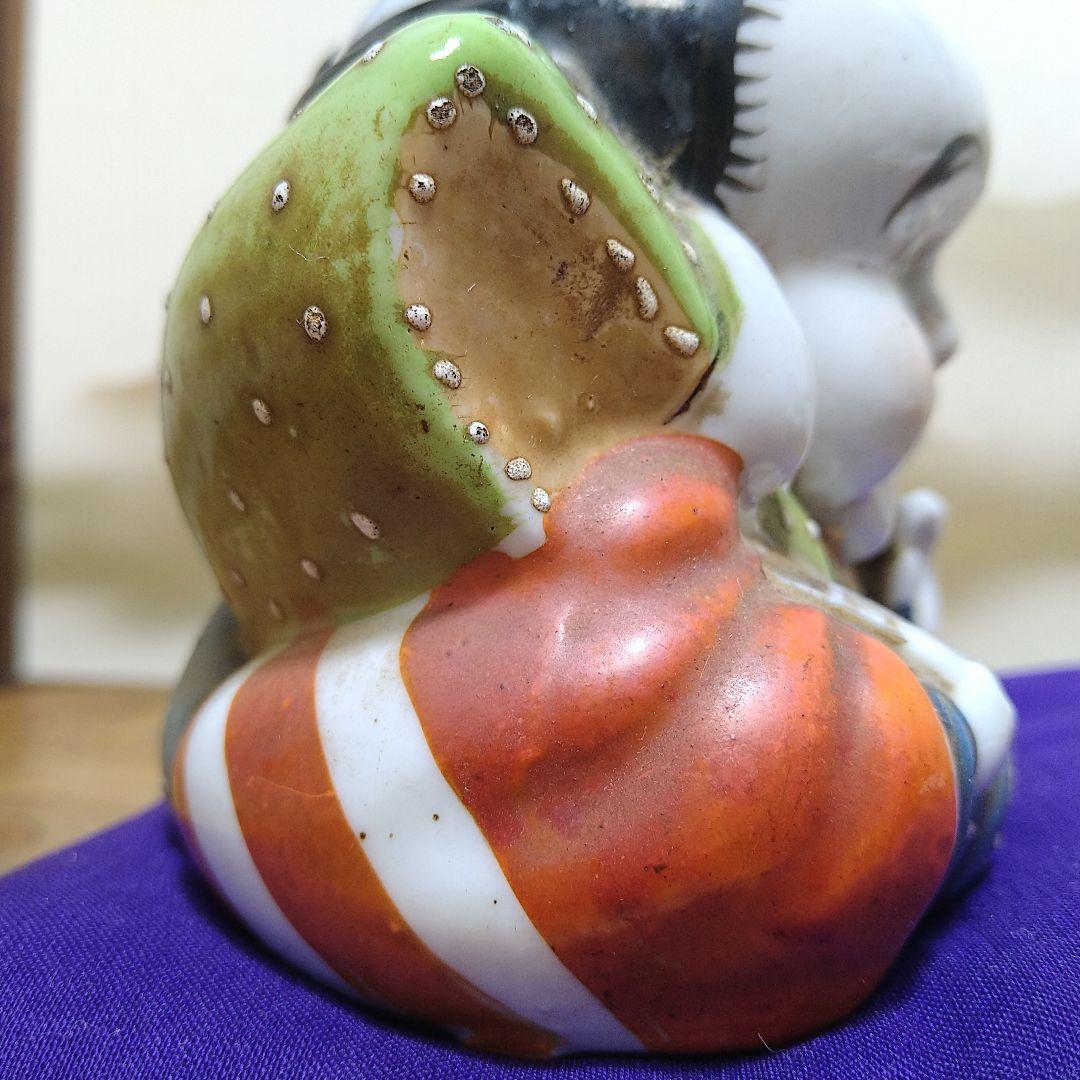 AB7 九谷焼 福助 アンティーク 縁起物