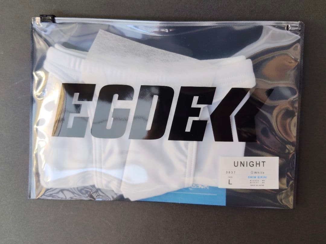 EGDE 競パン UNIGHT スイムウェア　ビキニローライズホワイトＬサイズ