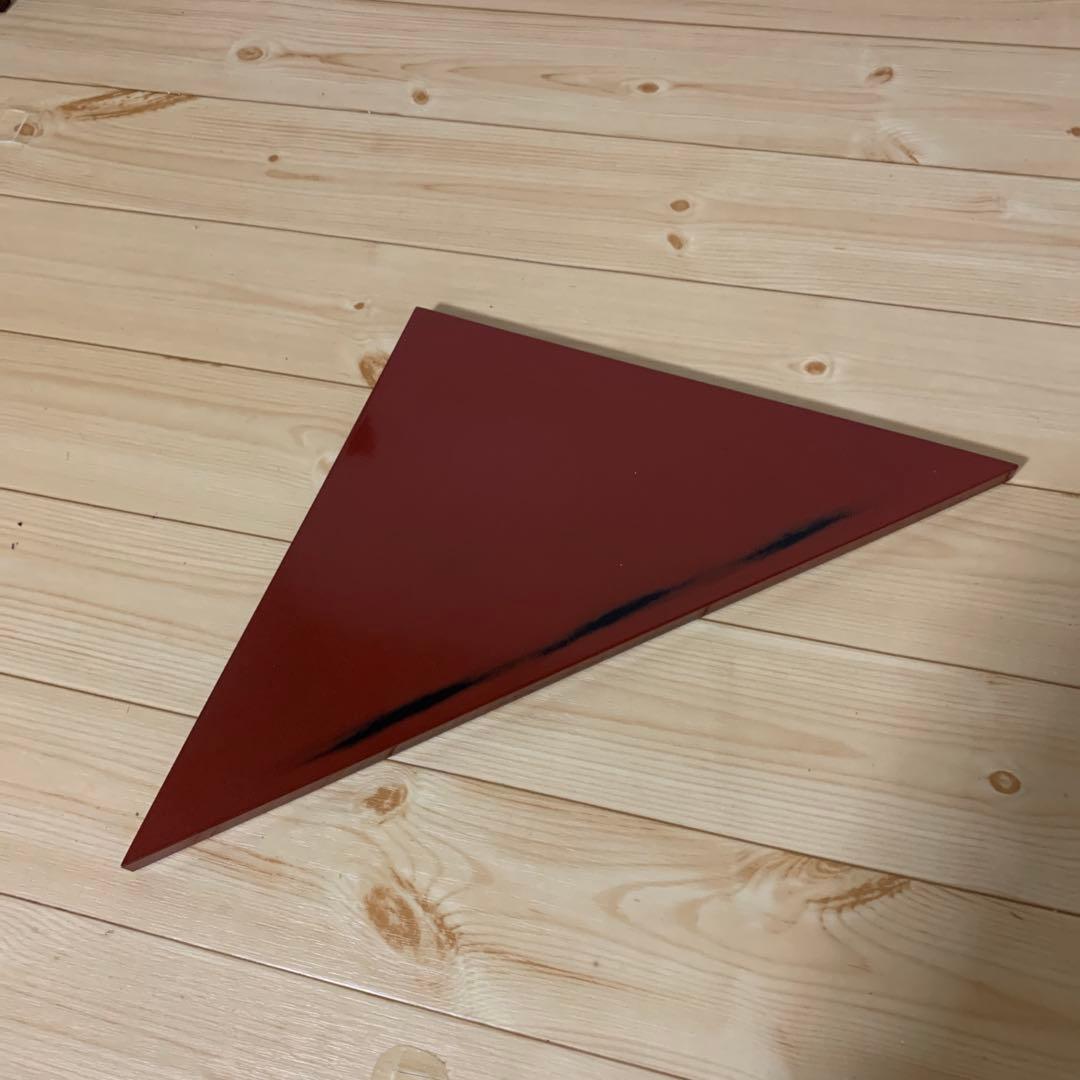 根来塗 コーナーラック 和風 民芸品 和室 飾り台 旅館 和モダン 朱色 レトロ