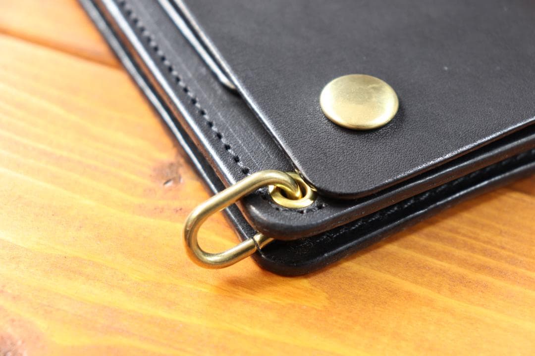 ロングトラッカーウォレット　真鍮　栃木レザー